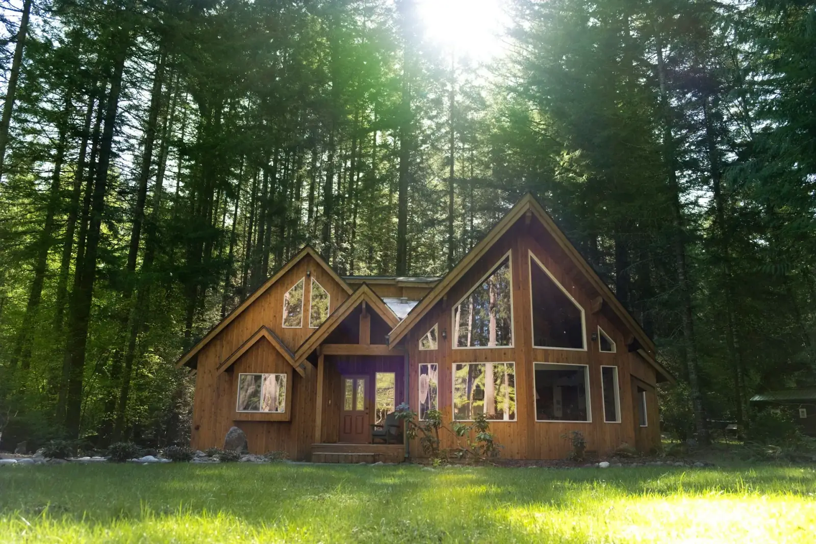Vacation rental home with large windows