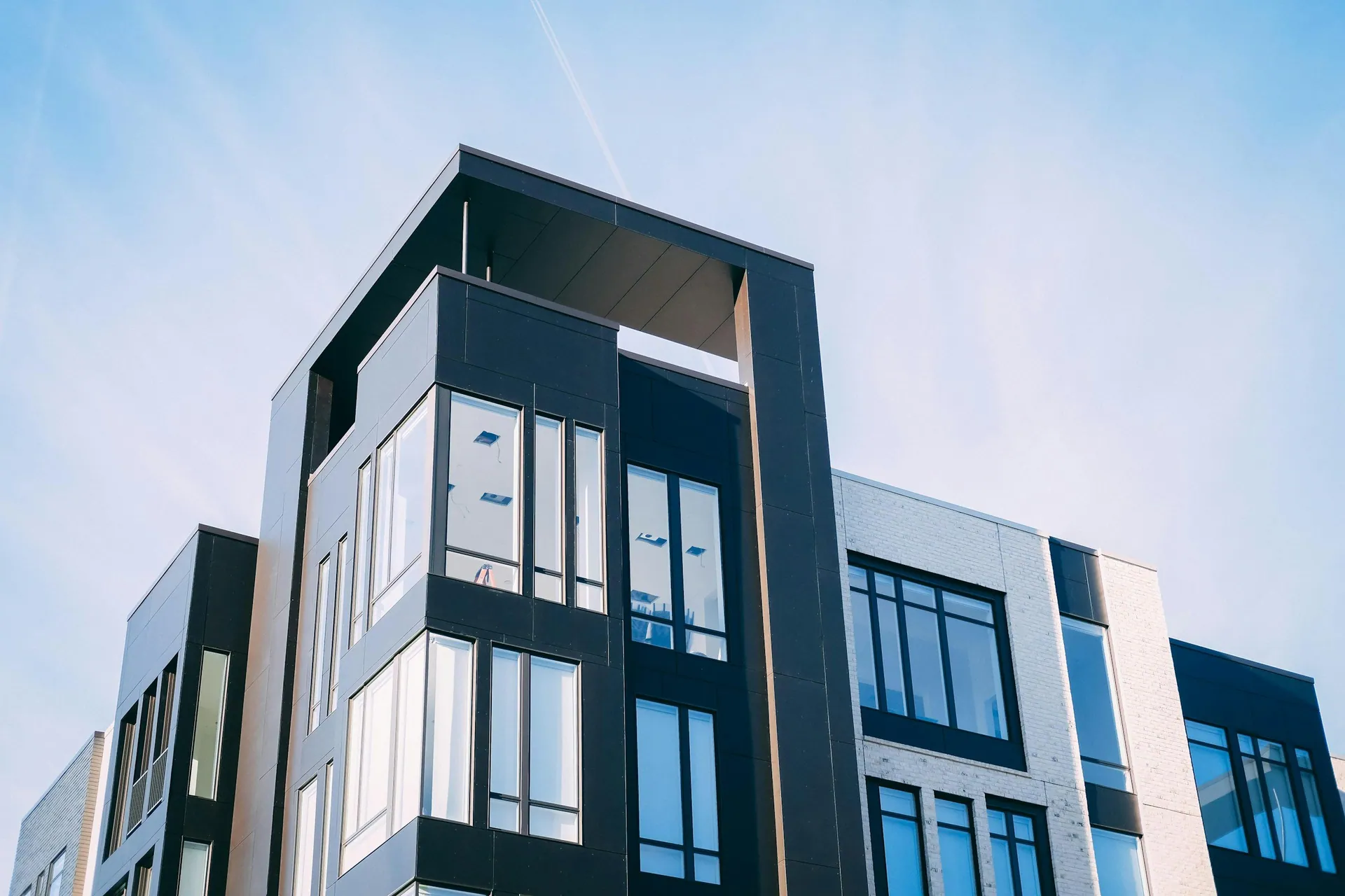 Modern multifamily apartment building